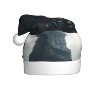 WHJSHOP Castle Evil Curse Printing Christmas Hat for Adult for men and women clothing headband for festive occasions