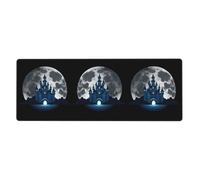 WHJSHOP Castle on The Moon Pattern Extra Large Mouse pad Mousepad 12x31.5in for Desktop Computers, laptops, Personal Computers