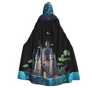WHJSHOP Castle Under The Sea Picture Halloween Adult Hooded Cape Men'S And Women'S Clothing Mantle Role-Playing