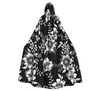 WHJSHOP Celestial Night Sky Prints Hooded Cloak - Dramatic Long-Sleeve Cosplay Cover