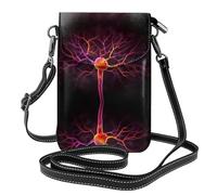 WHJSHOP Cell Nucleus Extension Picture Small Leather Women'S Crossbody Flip Phone Bag, Waterproof And Durable