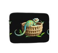 WHJSHOP Chameleon in a Bamboo Basket Pattern Laptop Case - Shockproof Portable Laptop Sleeve Bag for Men and Women Business Travel, School, and Office Use