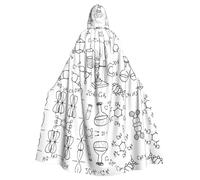 WHJSHOP Chemotherapy Picture Halloween Adult Hooded Cape Cloak For Role-Playing, Stage Costumes, Parties Easy Care