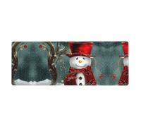 WHJSHOP Christmas Snowman Mouse Pad 12x31.5in Extended Gaming Mat