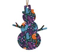 WHJSHOP Christmas Wooden Ornaments Snowman Shape 6 PCS Cat Print Prints for hanging on Christmas trees