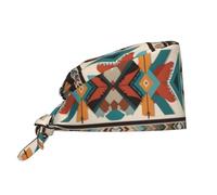 WHJSHOP Cleaning Working Cap Native American Patterns Prints Chef Hat for Women & Men, Adjustable, Breathable Black