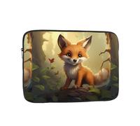 WHJSHOP Clever Little Fox Pattern Laptop Case - Shockproof Portable Laptop Sleeve Bag for Men and Women Business Travel, School, and Office Use