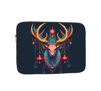 WHJSHOP Colorful Bells on The Antlers Pattern Laptop Case - Shockproof Portable Laptop Sleeve Bag for Men and Women Business Travel, School, and Office Use