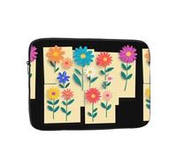 WHJSHOP Colorful Flowers on Sticky Notes Pattern Laptop Case - Shockproof Portable Laptop Sleeve Bag for Men and Women Business Travel, School, and Office Use