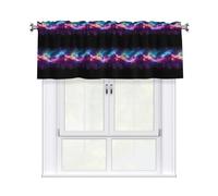 WHJSHOP Colorful Galaxy Prints Bright & Cozy Kitchen Window Layer - 54x18 Inch Peach Skin Valance for a Welcoming Home