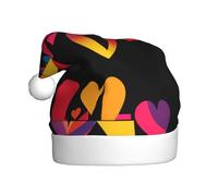 WHJSHOP Colorful love confession Printing Christmas Hat for Adult for men and women clothing headband for festive occasions