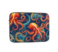 WHJSHOP Colorful Octopus Picture Laptop Case - Shockproof Portable Laptop Sleeve Bag for Men and Women Business Travel, School, and Office Daily Use
