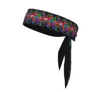 WHJSHOP Colorful rainbow stars Printing Sports Double-Sided Headscarf Quick Drying, Moisture Wicking for Women, Girls, and Men