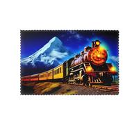 WHJSHOP Colorful Steam Train Prints Placemats Set of 6 12x18in - Transform Your Table into a Cozy Haven for Memorable Meals