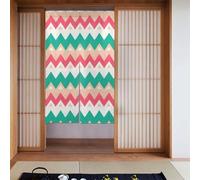WHJSHOP Colour Curve Ripple Chart Picture Door curtain partition splicing privacy protection suitable for kitchen, bathroom, room 34x56in