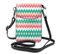 WHJSHOP Colour Curve Ripple Chart Picture Small Leather Women'S Crossbody Flip Phone Bag, Waterproof And Durable