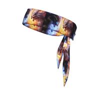 WHJSHOP Confrontation Beast Printing Sports headscarf, sweat absorbing and breathable, motion headband, double-sided kerchief