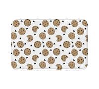 WHJSHOP Cookies Food Chocolate Chip Biscuits Prints Hem Mat 40x60 - Well-crafted Polyester Bath Throw Rug for Spa-Like Comfort in Your Bathroom, Vanity, or Guest Suite