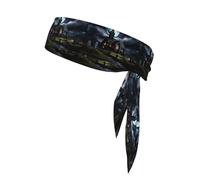 WHJSHOP Cottage in the Cemetery Printing Sports headscarf, sweat absorbing and breathable, motion headband, double-sided kerchief