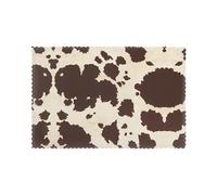 WHJSHOP Cow Fur Print Prints Quality Table Layers - Heat Resistant Place Mat Covers, Durable 6-Piece Set with Printed Designs