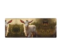 WHJSHOP Cute Baby Goat Picture Extra Large Mouse pad Mousepad Computer Office Gaming Keyboard Thickened Version 12x31.5in