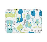WHJSHOP Cute dinosaur Prints Hem Mat 40x60 - Well-crafted Polyester Bath Throw Rug for Spa-Like Comfort in Your Bathroom, Vanity, or Guest Suite
