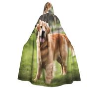 WHJSHOP cute golden retriever Picture Adult Hooded Cape Cloak for Halloween, Role-playing Costumes, and Theme Parties