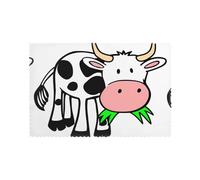 WHJSHOP Cute little cow Prints Quality Table Layers - Heat Resistant Place Mat Covers, Durable 6-Piece Set with Printed Designs