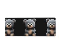 WHJSHOP Cute Little Grizzly Bear Pattern Extra Large Mouse pad Mousepad 12x31.5in for Desktop Computers, laptops, Personal Computers