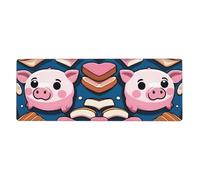 WHJSHOP Cute Little Pig Pattern Extra Large Mouse pad Mousepad 12x31.5in for Desktop Computers, laptops, Personal Computers