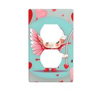 WHJSHOP Cute Loving boy Picture Double Socket Wall Panel Electrical Socket Cover Plate Shatter Decoration Durable 4.5x2.76in