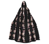 WHJSHOP Cute rabbit coloring page Pattern Halloween Adult Hooded Cloak ensuring easy care and long-lasting use