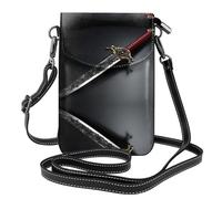 WHJSHOP Dagger Weapon Picture Small Leather Women'S Crossbody Flip Phone Bag, Waterproof And Durable