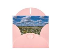 WHJSHOP Dandelion on the Prairie Prints Greeting Card - Premium Pearlescent Paper, Double Sided Pearl Effect, Love Buckle Pearl Paper Envelope