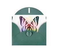 WHJSHOP Dark Green Greeting Card beautiful Butterfly Pattern 4x6in for Christmas, children's birthdays, Valentine's Day, wedding anniversaries, and party invitations
