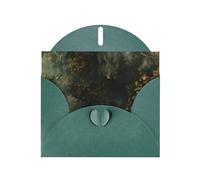 WHJSHOP Dark Green Greeting Card Clouds Under The Abyss Printing Perfect for Valentine's Day, Wedding Anniversary & Party Invitations