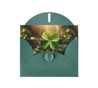 WHJSHOP Dark Green Greeting Card Clover in the sun Printing Perfect for Valentine's Day, Wedding Anniversary & Party Invitations