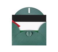 WHJSHOP Dark Green Greeting Card Flag of the State of Palestine Pattern 4x6in for Christmas, children's birthdays, Valentine's Day, wedding anniversaries, and party invitations