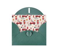 WHJSHOP Dark Green Greeting Card Little Boys and Girls in FireFighters Pattern 4x6in for Christmas, children's birthdays, Valentine's Day, wedding anniversaries, and party invitations