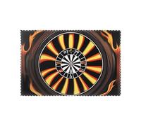 WHJSHOP Dartboard with Flame Prints Placemats Set of 6 12x18in - Transform Your Table into a Cozy Haven for Memorable Meals