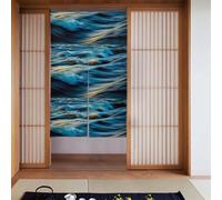 WHJSHOP Dawn Ocean Waves Printing Curtain two Pieces Spliced 34x56in Fabric curtains, room dividers Fabric, Smooth & Not Easily Wrinkled