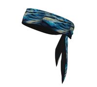 WHJSHOP Dawn Ocean Waves Printing Sports Double-Sided Headscarf Quick Drying, Moisture Wicking for Women, Girls, and Men