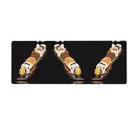 WHJSHOP Dessert Animals on The Train Pattern Extra Large Mouse pad Mousepad 12x31.5in for Desktop Computers, laptops, Personal Computers