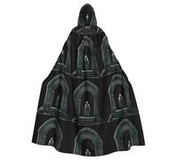 WHJSHOP Devil's Grave Prints Adult Hooded Cape Cloak for Halloween, Role-Playing, and Costume Parties