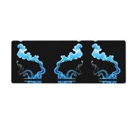 WHJSHOP Diffuse Blue Smoke Pattern Extra Large Mouse pad Mousepad 12x31.5in for Desktop Computers, laptops, Personal Computers