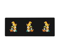 WHJSHOP Dinosaurs Stacking Blocks Pattern Extra Large Mouse pad Mousepad 12x31.5in for Desktop Computers, laptops, Personal Computers