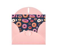WHJSHOP Donuts collection flat lay Prints Greeting Card - Premium Pearlescent Paper, Double Sided Pearl Effect, Love Buckle Pearl Paper Envelope