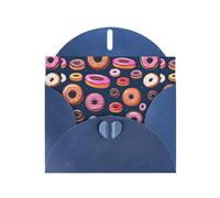 WHJSHOP Donuts collection flat lay Prints Greeting Card - Premium Pearlescent Paper, Double Sided Pearl Effect, Love Buckle Pearl Paper Envelope