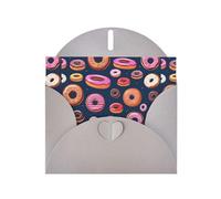 WHJSHOP Donuts collection flat lay Prints Greeting Card - Premium Pearlescent Paper, Double Sided Pearl Effect, Love Buckle Pearl Paper Envelope