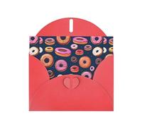 WHJSHOP Donuts collection flat lay Prints Greeting Card - Premium Pearlescent Paper, Double Sided Pearl Effect, Love Buckle Pearl Paper Envelope